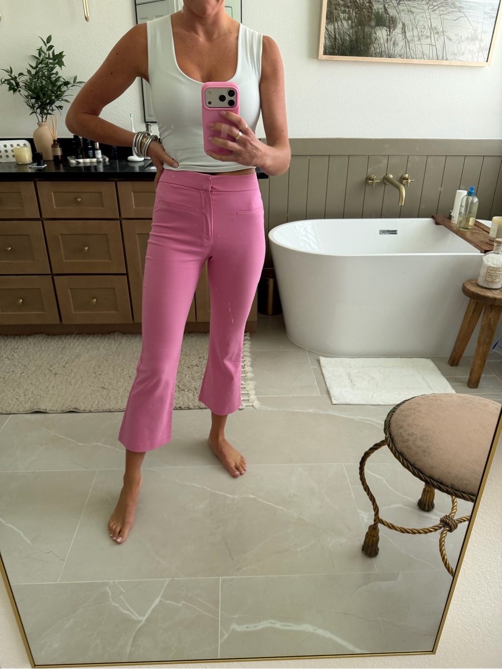 Zara Hot Pink Tailored Trousers
